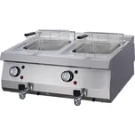 Maxima Fritéza pro vysoké zatížení - 2 x 12 l - elektrická - dvojitá - s vypouštěcím kohoutem - hloubka 70 cm