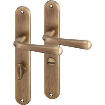 AC-T SERVIS Dveřní klika CHARLIE bronz - oválné štítové kování 90 mm Provedení štítu: WC