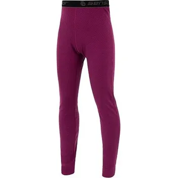 cyklistický dres Spodky dlouhé dětské SENSOR MERINO DOUBLE FACE fialové 160