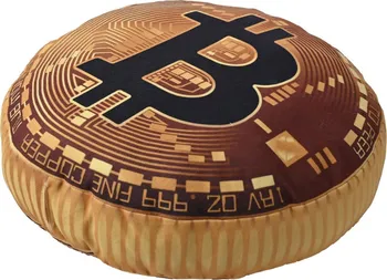Dekorativní polštářek Impar Sublĺimace 3D polštář 42 cm Bitcoin