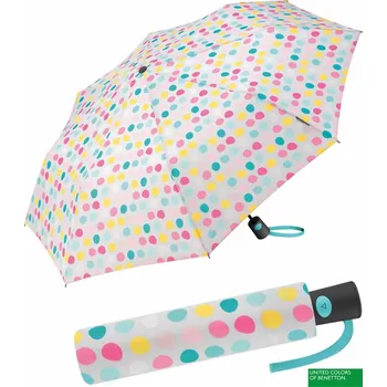Deštník Vystřelovací deštník Mini AC Big Dots 56846 šedý, Benetton