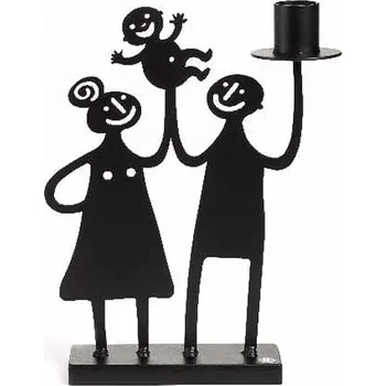 Svícen Svícen Family, Bengt & Lotta Švédsko Černá malý 11,5 x 9 cm