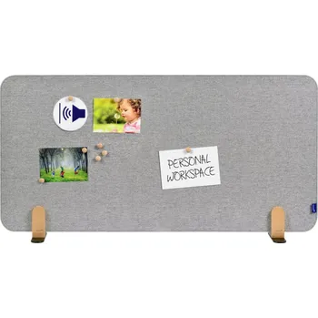 Kancelářský nábytek Legamaster Nástěnková stolní dělící přepážka 60 x 120 cm samostojící, šedá LEG-7209831