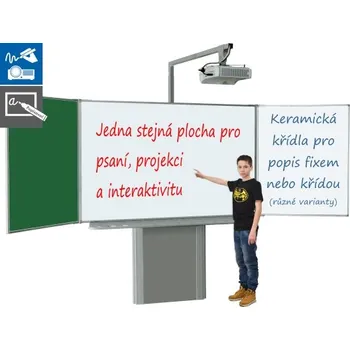 Consulta Tabule 88" s křídly na stojanu + interaktivní krátký projektor PRO-IP88SKST