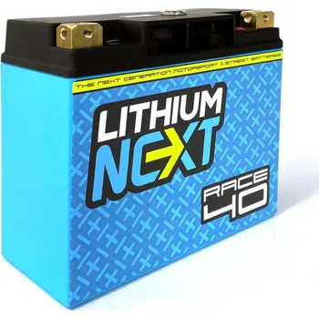 Autobaterie LithiumNEXT RACE40 závodní lithiová autobaterie 16 Ah (ekvivalent 40 Ah), hmotnost 2,6 kg