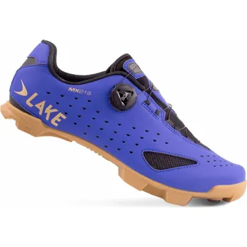 Pánské cyklistické tretry tretry LAKE MX219 Carbon fialová/zlatá vel.43 wide