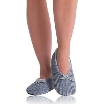 Dámské ponožky Bellinda - Domácí teplé bačkory - protiskluzová úprava - 36-37/světle šedá