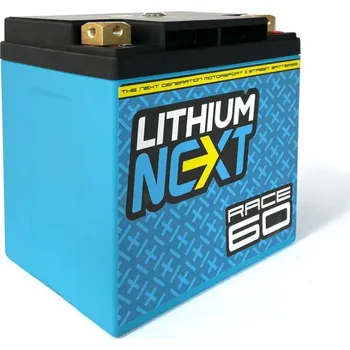 Autobaterie LithiumNEXT RACE60 závodní lithiová autobaterie 20 Ah (ekvivalent 60 Ah), hmotnost 3,5 kg