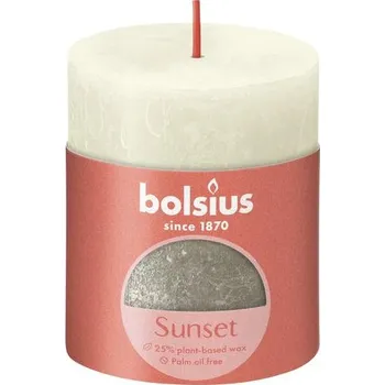 SVÍČKA RUSTIK 80/68 SOFT PEARL/CHAMPAGNE