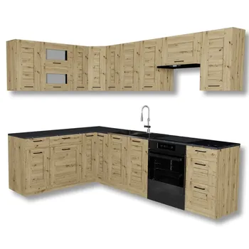 Rohová kuchyně Jorica L 190/270 cm dub artisan Kuchyňská linka Rohová kuchyně Jorica L 190/270 cm dub artisan