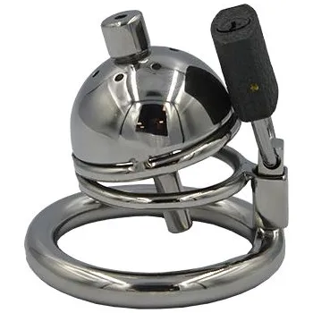 Pás cudnosti Mister B Steel Mini Chastity Cage with Plug