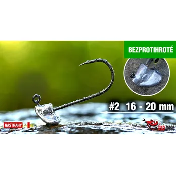 Rybářský háček Bezprotihrotý neváznoucí jig REDBASS StandUp Pro Sickle #2 - 20 mm - 2 g, 5 ks