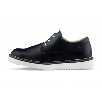 Pánské polobotky Vasky Derby Black - Pánské kožené polobotky černobílé - jarní / podzimní boty | Flexiko | česká výroba ze Zlína 42 EU