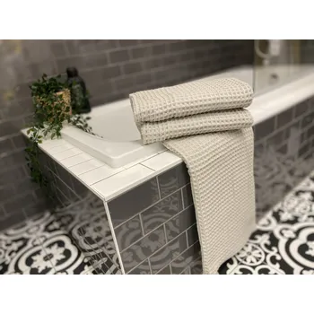 Caretrade Vaflová osuška do sauny 90 x 150 cm 420g/m2, béžová