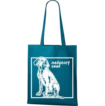 Plátěná taška Maďarský ohař, Barva Petrolejová, Velikost 40×45 cm, Canvas Nákupní taška Bezvatriko.cz 1171