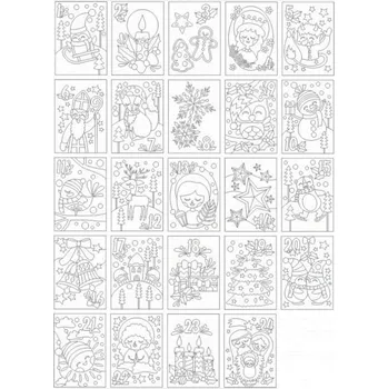 kreativní sada Radost v písku Malování pískem závěsný adventní kalendář 24 dílů