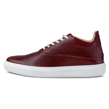 Dámské tenisky Vasky Veny Red - Dámské kožené tenisky / botasky červené | česká výroba ze Zlína 35 EU