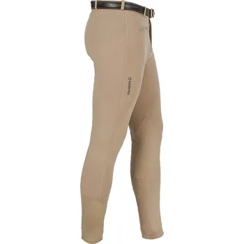 Jezdecké kalhoty EQUESTRO Rajtky Urano Equestro, s kolenními záplatami, pánské, beige 56