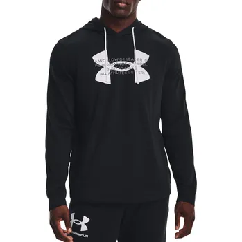 Pánská mikina Mikina s kapucí Under Armour UA Rival Terry Logo Hoodie-BLK 1373382-001 Velikost S