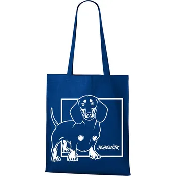 Nákupní taška Plátěná taška Jezevčík, Barva Modrá, Velikost 40×45 cm, Canvas Nákupní taška Bezvatriko.cz 1024 - DTF/DTG