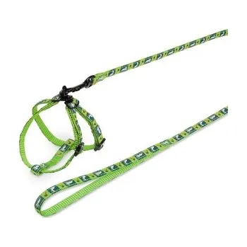 Vodítko pro psa Nobby Carrot zelená postroj a vodítko pro králíka