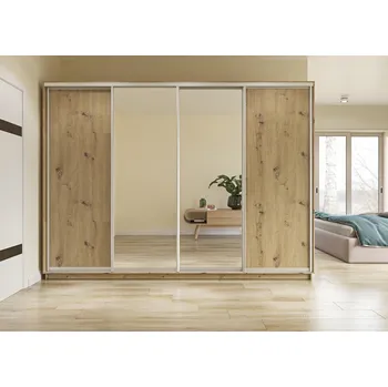 Šatní skříň Šatní skříň GAMMA 300/220 dub artisan/zrcadlo