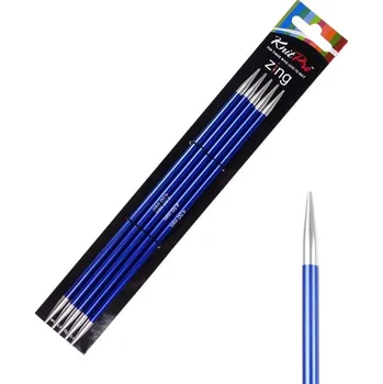 Jehlice KnitPro Zing ponožkové jehlice 20cm 4,5mm (KnitPro Zing Double Pointed Needles 20cm 4,5mm)