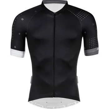 cyklistický dres Dres FORCE GAME krátký rukáv černý S