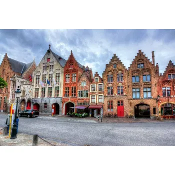 Fototapeta DIMEX | Vliesová fototapeta Středověké ulice MS-5-1008 | 375 x 250 cm| béžová, oranžová, hnědá, šedá + Vliesová fototapeta na stěnu DIMEX Středověké ulice MS51008 v rozměru 375 x 250 cm + lepidlo zdarma