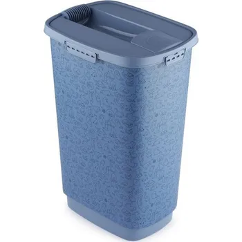 box na krmivo Box na suché granule pro psy a kočky 50 L, modrý