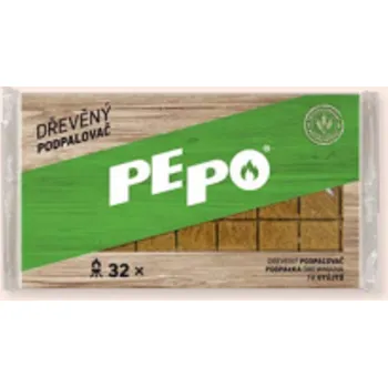Zápalky Pe-Po Podpalovač dřevěné kostičky 32 kusů