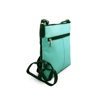 Kabelka Arwel Kožená zipová kabelka - česká výroba; světle modrá