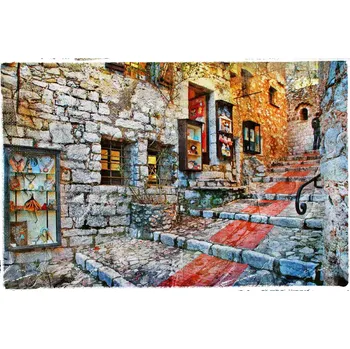 Fototapeta DIMEX | Vliesová fototapeta Francouzská vesnice MS-5-0700 | 375 x 250 cm| červená, oranžová, šedá + Vliesová fototapeta na stěnu DIMEX Francouzská vesnice MS50700 v rozměru 375 x 250 cm + lepidlo zdarma