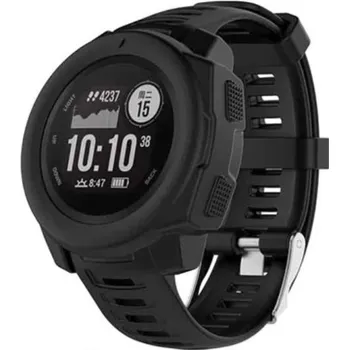Chytré hodinky Silikonové pouzdro, obal pro Garmin Instinct černé (Silikonový obal, kryt pro sportovní hodinky Garmin Instinct)