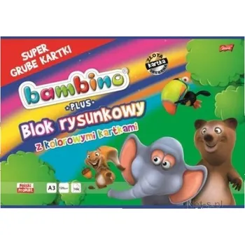 BAMBINO Kreslící karton barevný A4, 160 g, 10 listů