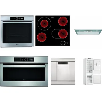 Set domácích spotřebičů WHIRLPOOL ABSOLUTE AKZM 8480 IX + WHIRLPOOL AKT 8190/BA + WHIRLPOOL AKR 650/1 IX + WHIRLPOOL ABSOLUTE AMW 730 IX + WHIRLPOOL WSBO 3O34 PF X + WHIRLPOOL WHC18 T311