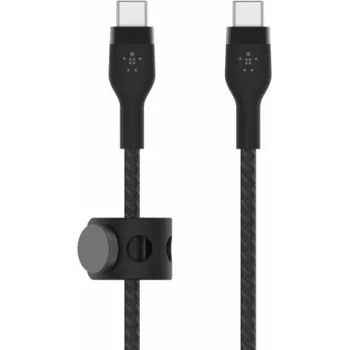 Datový kabel Belkin BOOST CHARGE™ USB-C/USB-C kabel, 1m, černý - odolný PRO Flex
