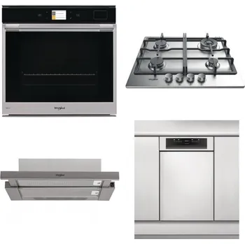 Set domácích spotřebičů WHIRLPOOL W9 OP2 4S2 H + WHIRLPOOL TKRL 661 IX EU + WHIRLPOOL AKR 5390/1 IX + WHIRLPOOL WSBO 3O34 PF X