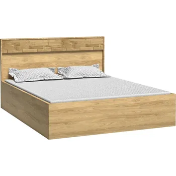 Postel Postel 160 M9 MEDIOLAN hikora / prvky dubového dřeva, 167 x 100&nbsp;x 207 cm