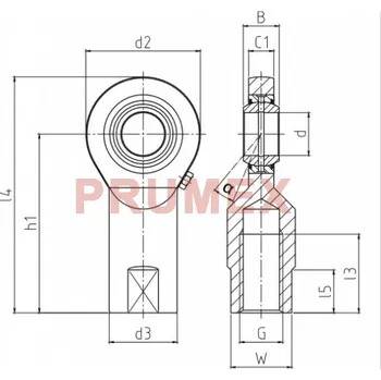 Durbal EFN 17-30-502 Classic Line, kloubová hlavice