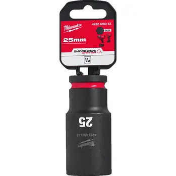 Gola hlavice MILWAUKEE 1/2" prodloužená průmyslová hlavice STD, 25mm