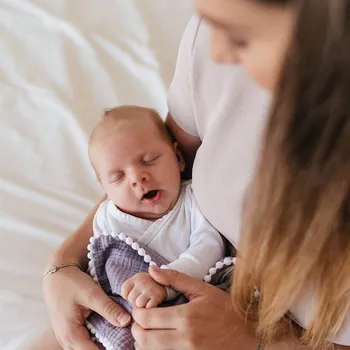 Dětská deka Lily is sailing Deka Mušelín - fialková