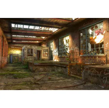 Fototapeta DIMEX | Vliesová fototapeta Továrna na nábytek MS-5-0846 | 375 x 250 cm| zelená, béžová, měděná, oranžová, hnědá + Vliesová fototapeta na stěnu DIMEX Továrna na nábytek MS50846 v rozměru 375 x 250 cm + lepidlo zdarma