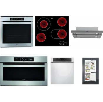 Set domácích spotřebičů WHIRLPOOL ABSOLUTE AKZM 8480 IX + WHIRLPOOL AKT 8190/BA + WHIRLPOOL AKR 749/1 IX + WHIRLPOOL ABSOLUTE AMW 730 IX + WHIRLPOOL WBC 3C34 PF X + WHIRLPOOL ART 65031