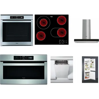 Set domácích spotřebičů WHIRLPOOL ABSOLUTE AKZM 8480 IX + WHIRLPOOL AKT 8190/BA + WHIRLPOOL WHBS 62F LT K + WHIRLPOOL ABSOLUTE AMW 730 IX + WHIRLPOOL WSIC 3M27 C + WHIRLPOOL ART 65031