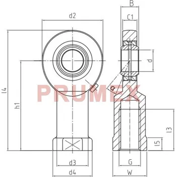 Durbal DSI 17 ES Basic Line, kloubová hlavice