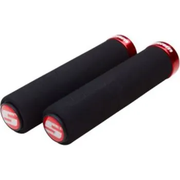 grip Sram SRAM Locking gripy pěnové 129mm černé s Single červené Clamp a koncovky řidítek