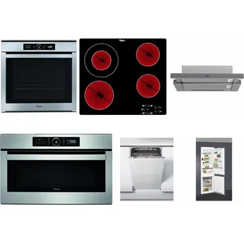 Set domácích spotřebičů WHIRLPOOL ABSOLUTE AKZM 8480 IX + WHIRLPOOL AKT 8130/NE + WHIRLPOOL AKR 749/1 IX + WHIRLPOOL ABSOLUTE AMW 730 IX + WHIRLPOOL WSIC 3M27 C + WHIRLPOOL ART 66112