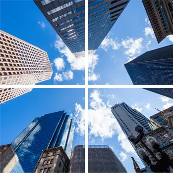 Dětské svítidlo Dekorativní LED svítidlo - LED panel ORTUS - motiv mrakodrapy - sada 4 panelů