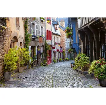 Fototapeta DIMEX | Vliesová fototapeta Bretaň Francie MS-5-0724 | 375 x 250 cm| zelená, modrá, červená, šedá + Vliesová fototapeta na stěnu DIMEX Bretaň Francie MS50724 v rozměru 375 x 250 cm + lepidlo zdarma